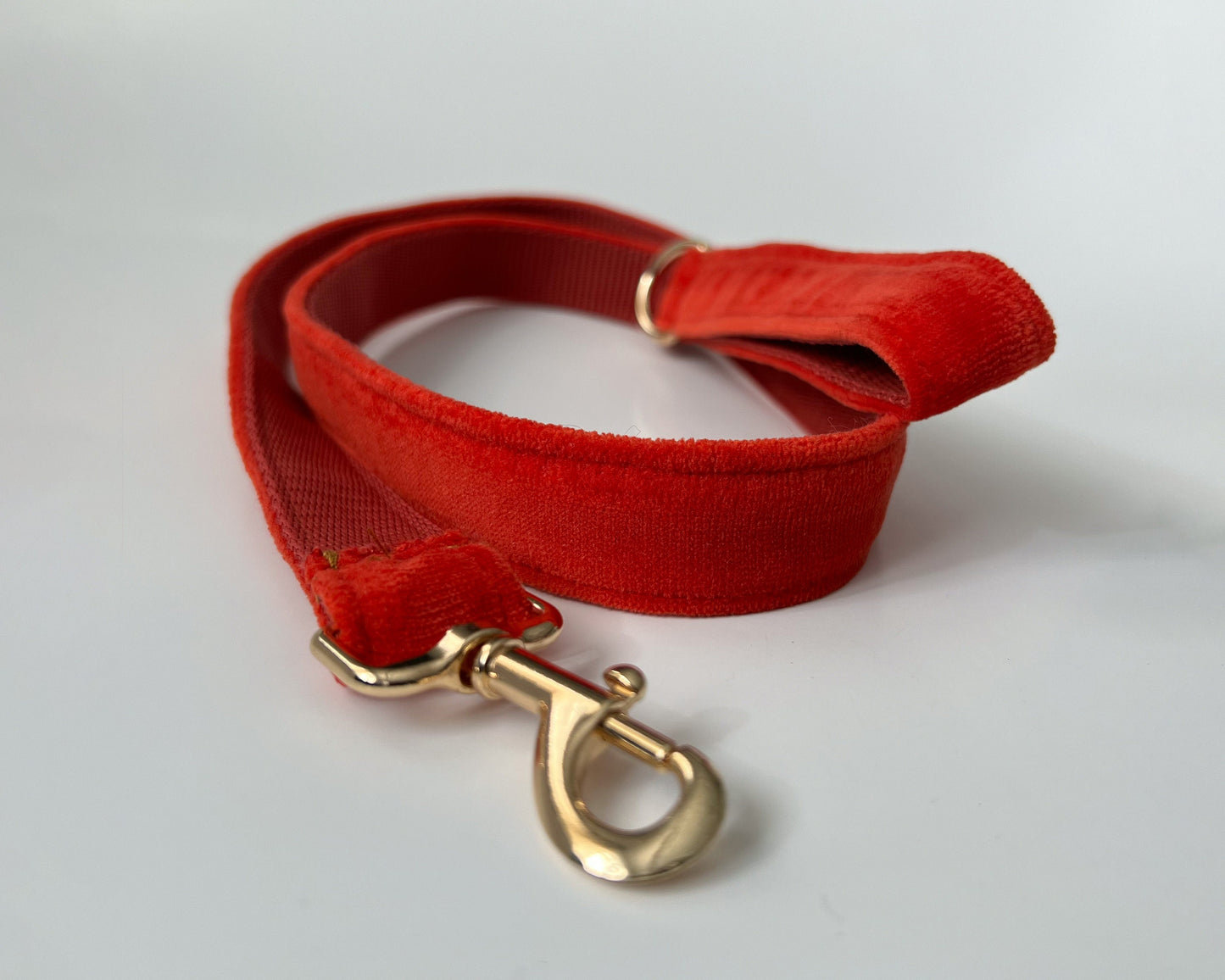Red Soft Velvet Dog Collar, Personalized Dog Collar with Engraved Dog ID (Phone number + Name), Handmade Dog Collar, 6 Size 2 color Buckle - PetyzPaws