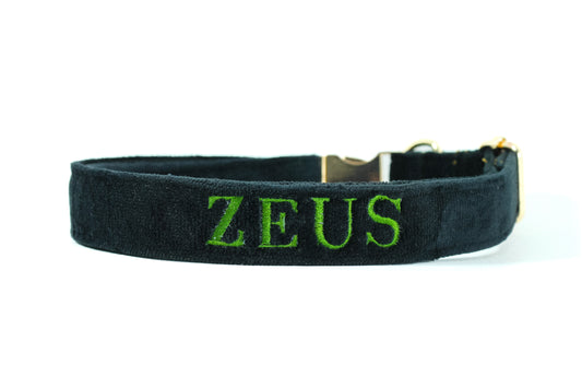 Personalized Embroidered Dog Collars, Stylish Velvet Collars for Dogs, Custom Dog Collars with Names, Monogram Dog Collars for Every Pup