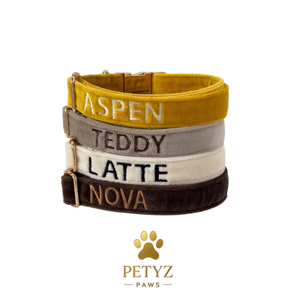 Personalized Embroidery Dog Collars by Petyz Paws