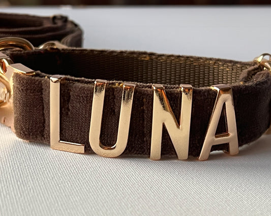 Personalized Dog Collars with Metal Letter Name, Female Dog Collars with Name, Pet Accessories, Pet Nameplate Dog Collar Custom Name Tag - PetyzPaws