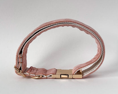 PetyzPaws personalized embroidery dog collars in soft pink with durable hardware for stylish pets
