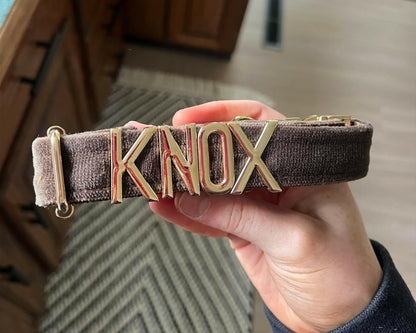 PetyzPaws Personalized Velvet Dog Collar for Pets - PetyzPaws