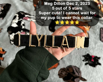 PetyzPaws Personalized Velvet Dog Collar for Pets - PetyzPaws